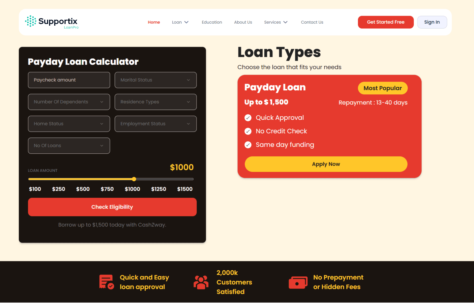 Supportix LoanPro Dashboard - Loan management platform for Canadian lenders
